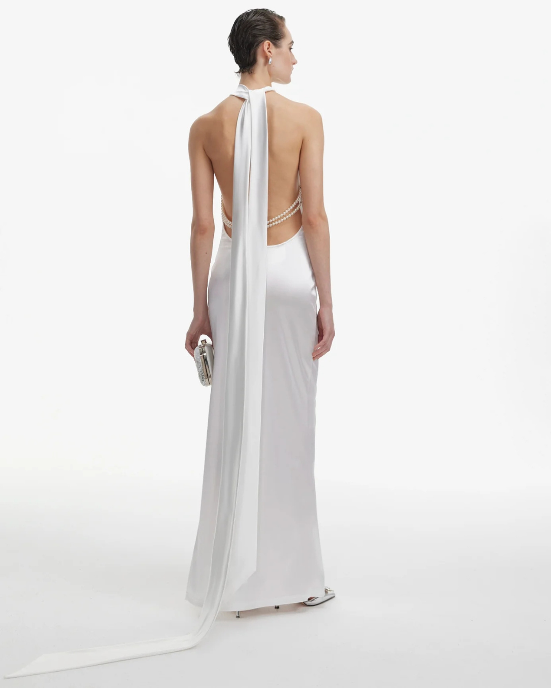 Simple White Slimming Maxi Dress