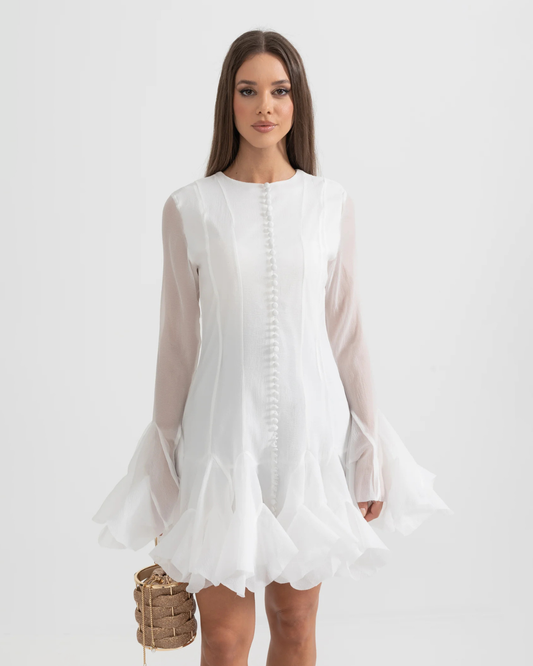 Elegant Ruffle Mini Dress