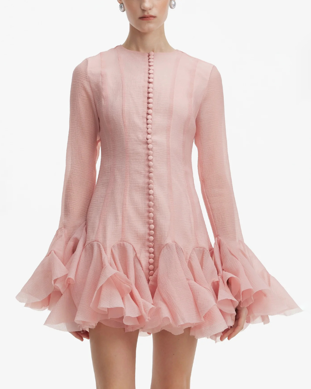 Elegant Ruffle Mini Dress