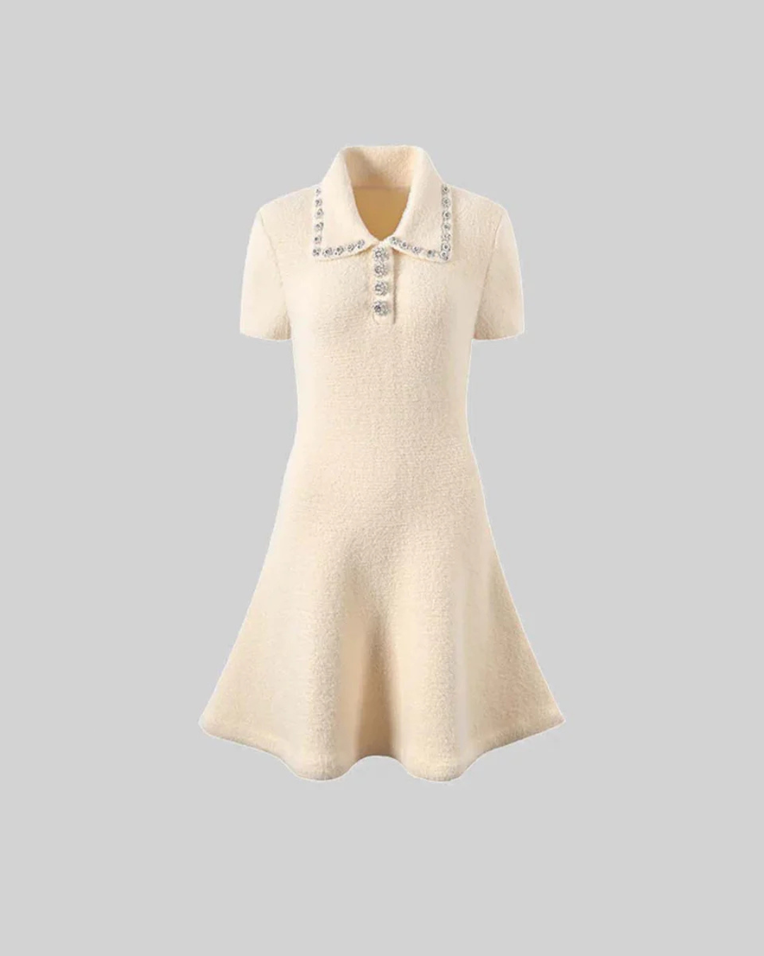 Elegant Soft Short Sleeve Mini Dress