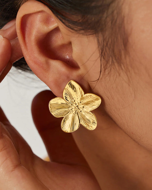 Golden Flower Earrings