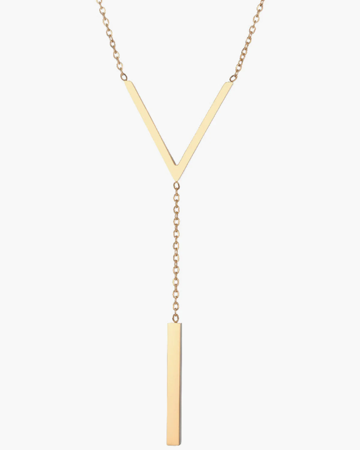 V-shaped Geometric Pendant Necklace