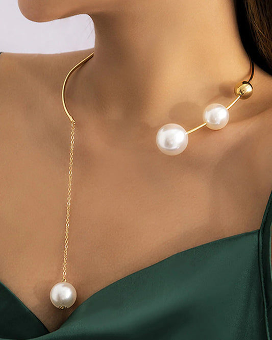 Pearl Choker Pendant Necklace