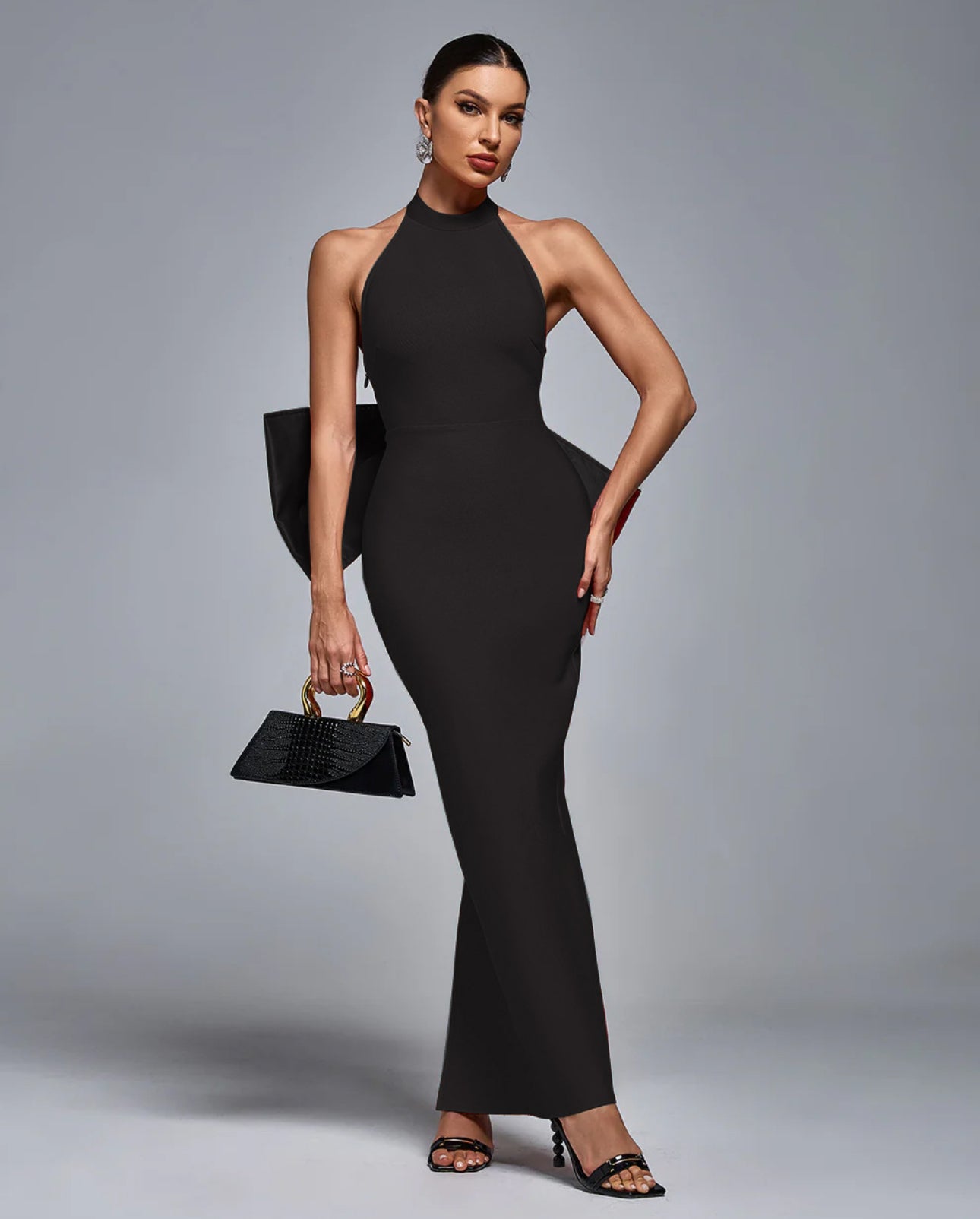 Capucine Bow Bandage Maxi Dress