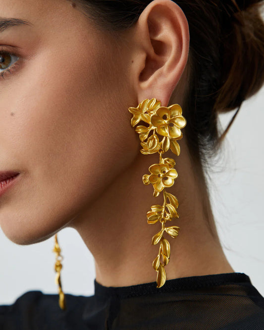 Floral Fringed Earrings