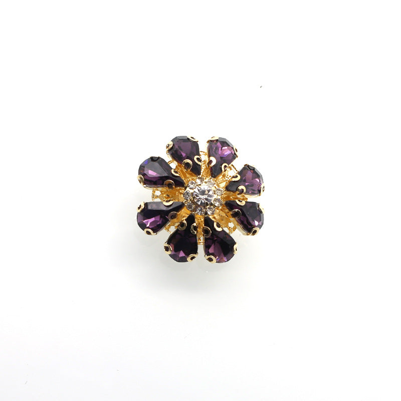 Colorful Floral Diamond Button Cover