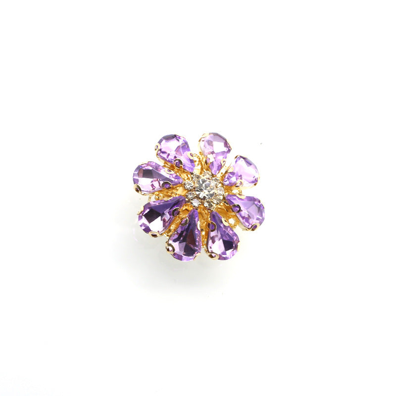 Colorful Floral Diamond Button Cover