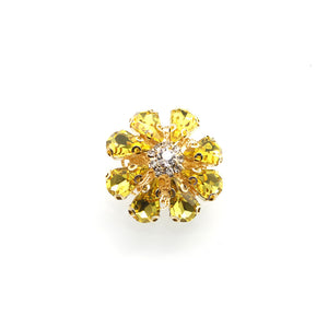 Colorful Floral Diamond Button Cover