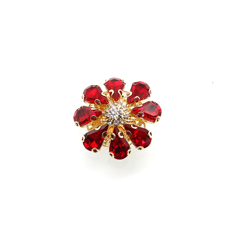 Colorful Floral Diamond Button Cover