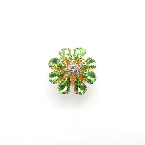 Colorful Floral Diamond Button Cover