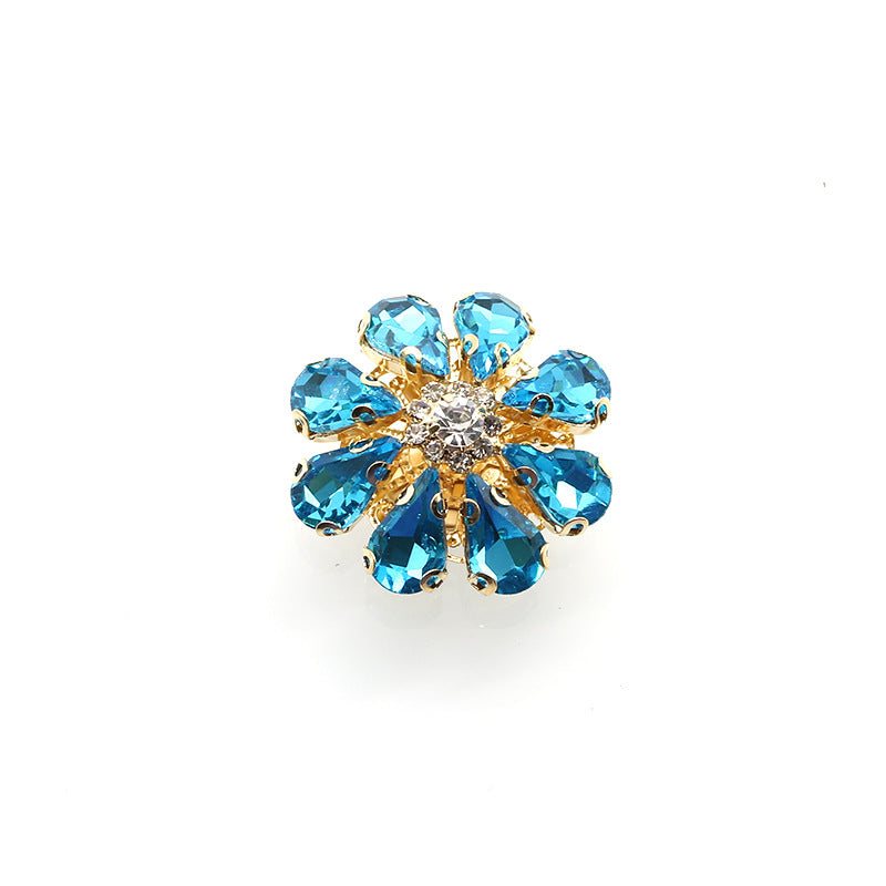 Colorful Floral Diamond Button Cover