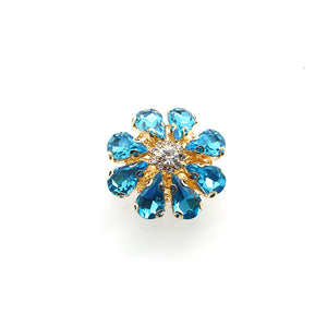 Colorful Floral Diamond Button Cover