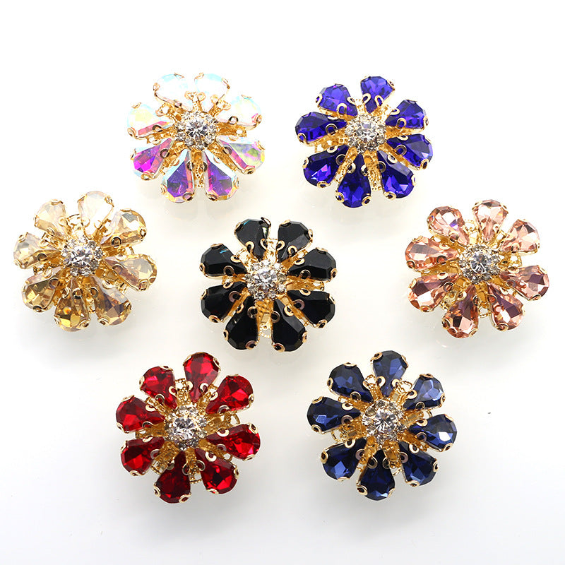 Colorful Floral Diamond Button Cover