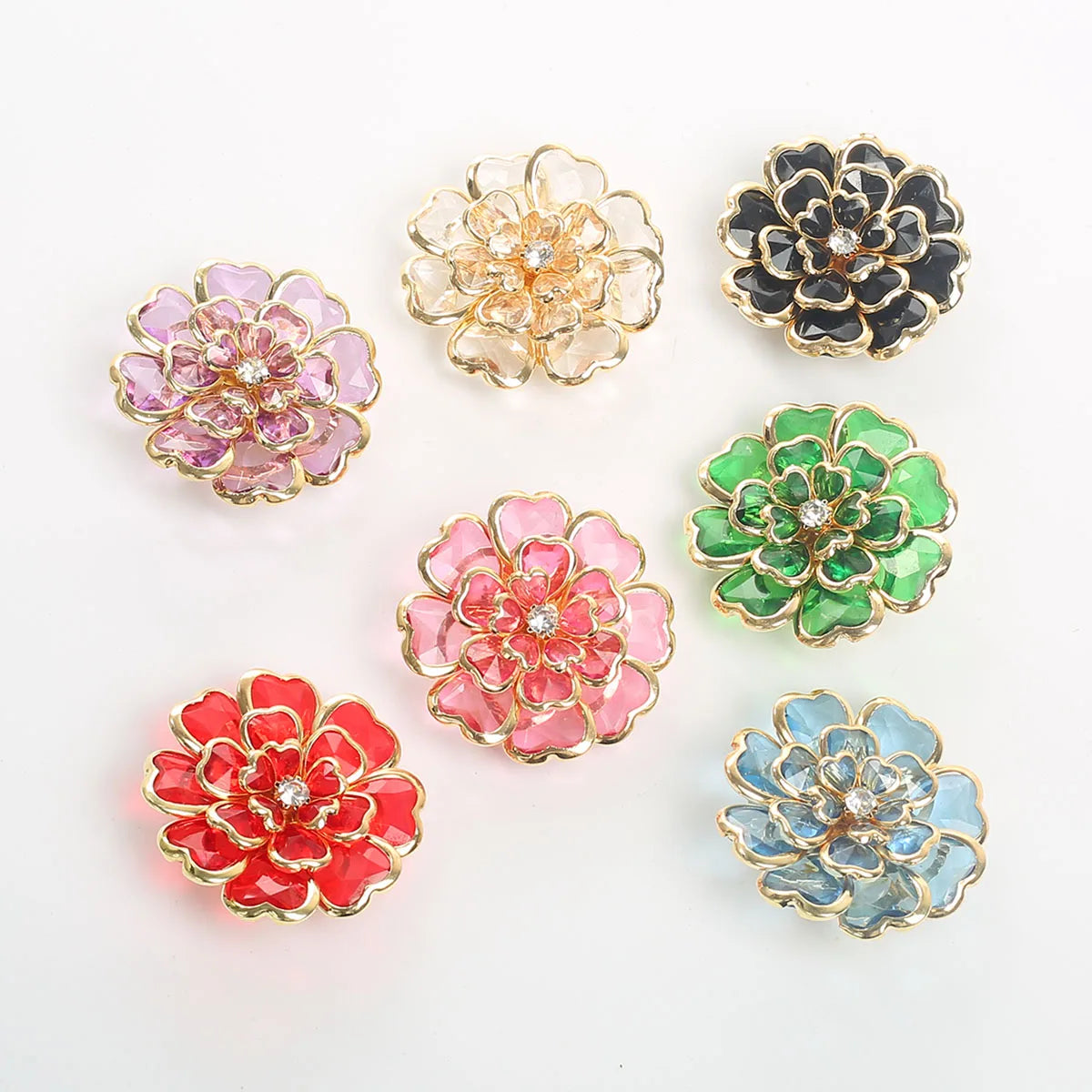 Camellia Flower Button Cover