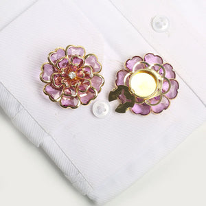 Camellia Flower Button Cover