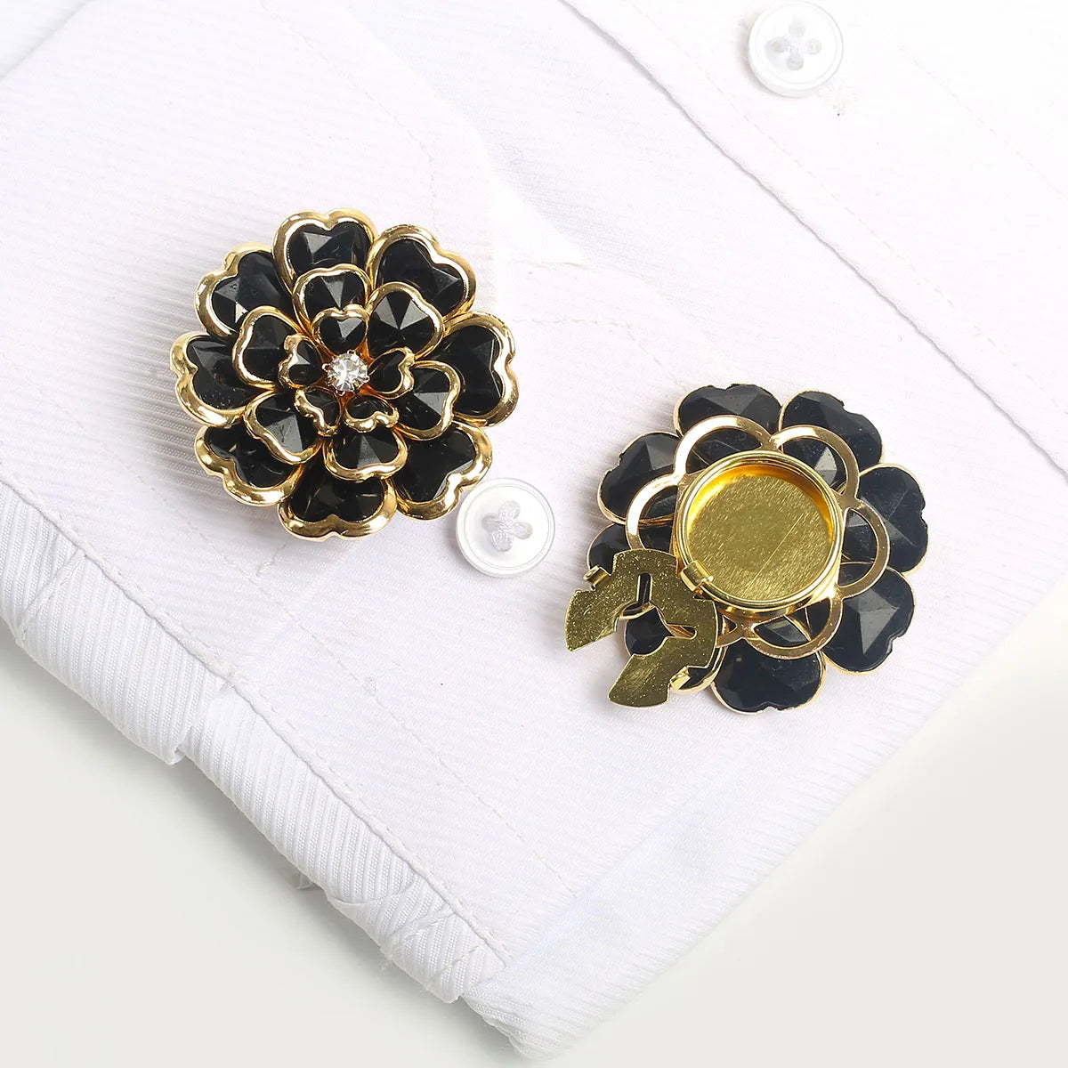 Camellia Flower Button Cover