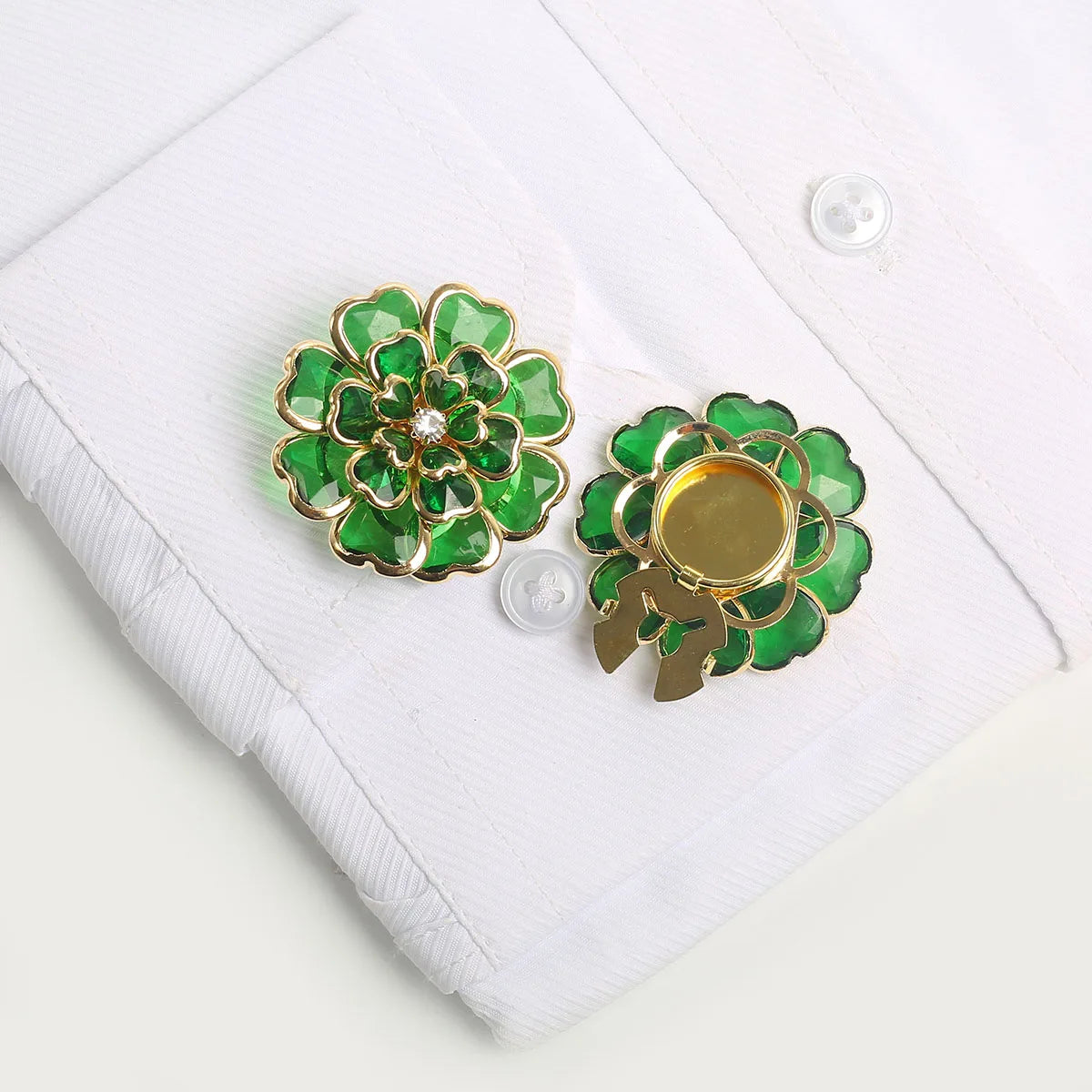 Camellia Flower Button Cover