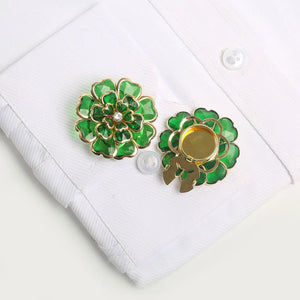 Camellia Flower Button Cover