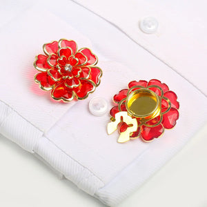 Camellia Flower Button Cover