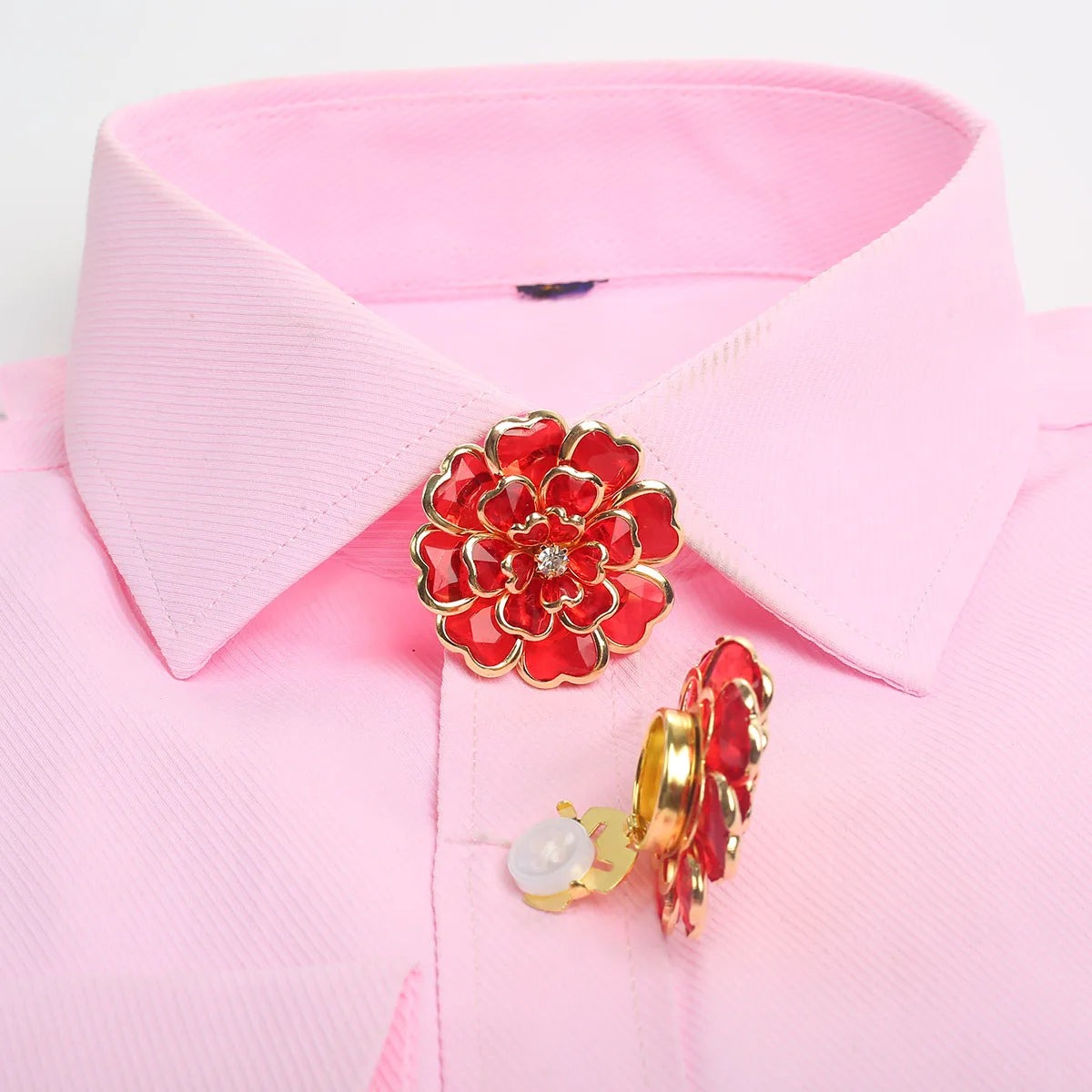 Camellia Flower Button Cover