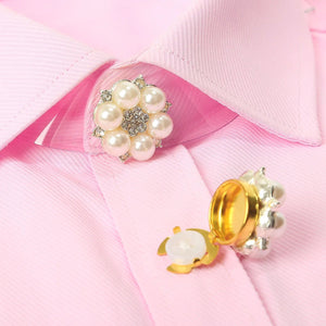 【2pcs Set】Pearl Diamond Button Cover