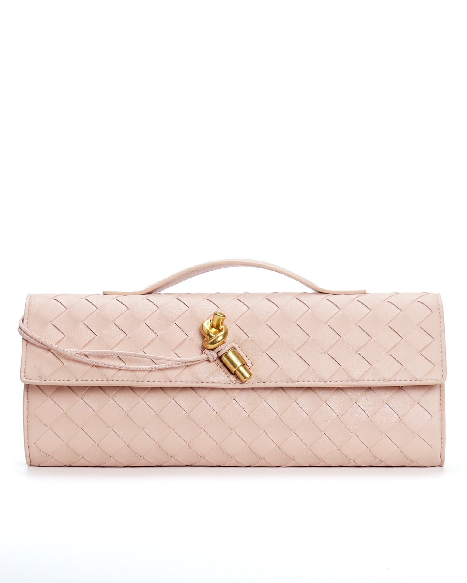 Two Way Woven Flap Clutch Shoulder Bag