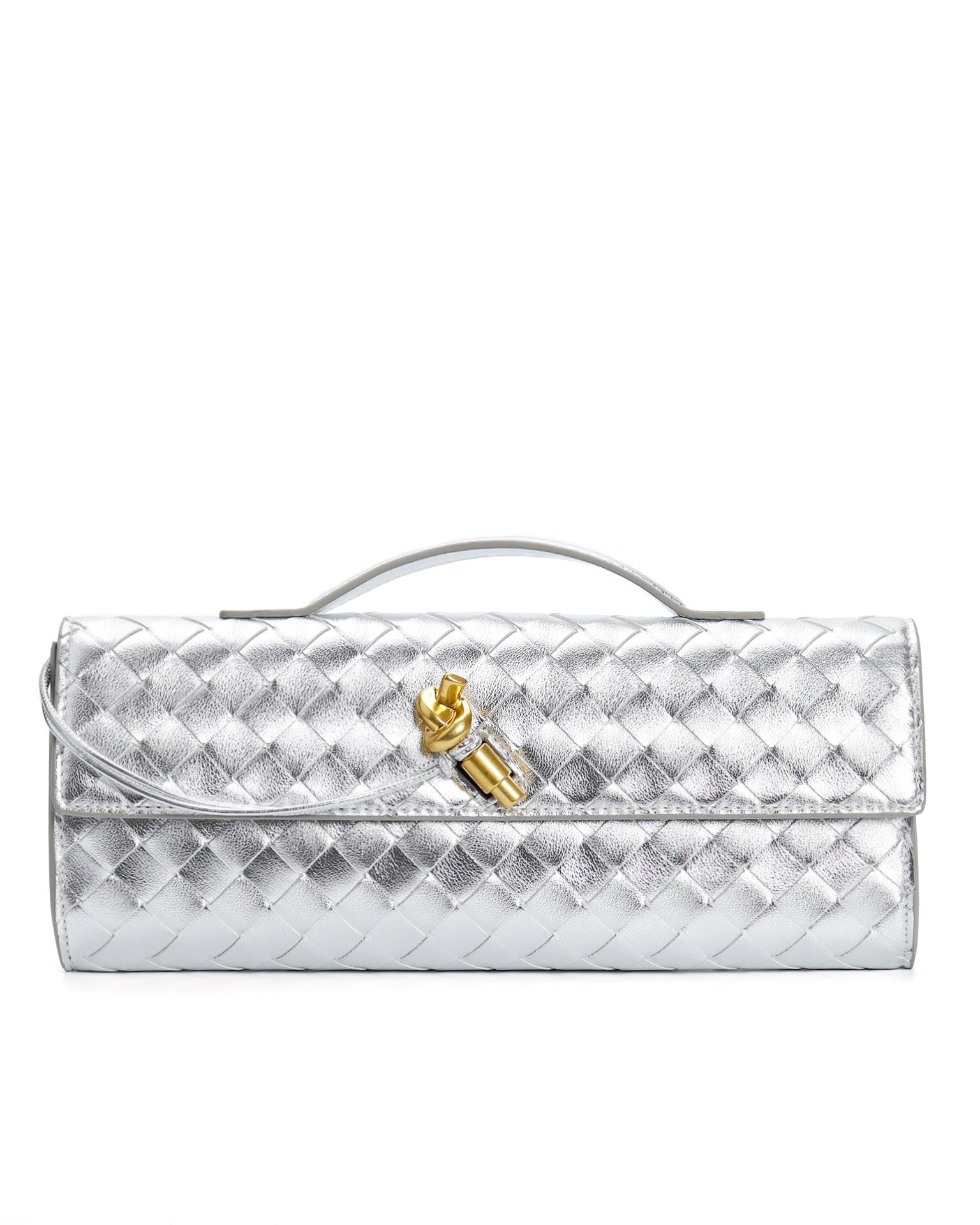 Two Way Woven Flap Clutch Shoulder Bag